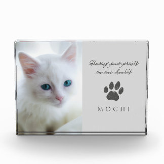 Bloc Photo Mémorial pour chat « Laisser des empreintes de pat