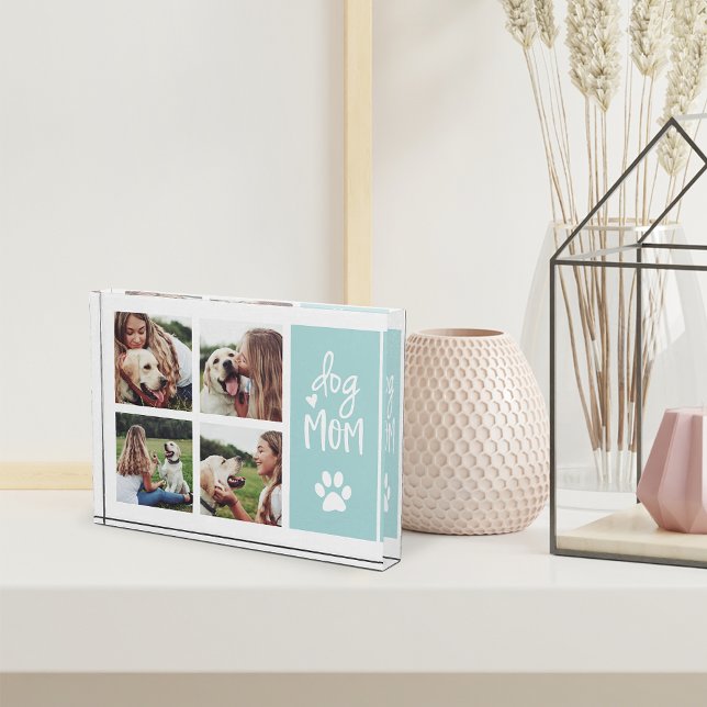 Bloc Photo Menthe | Chien Maman Pawprint Collage Photo Block (Créateur téléchargé)