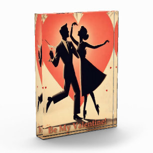 Bloc Photo Mid Century moderne Valentine Dancing Couple