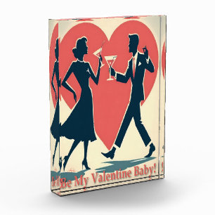 Bloc Photo Mid Century Valentine moderne Hip Dancing Couple