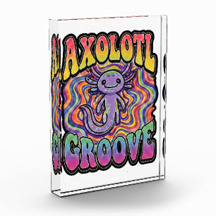 Bloc Photo Mignon Axolotl Hippie Groovy Art Rétro 70s Arc-en-