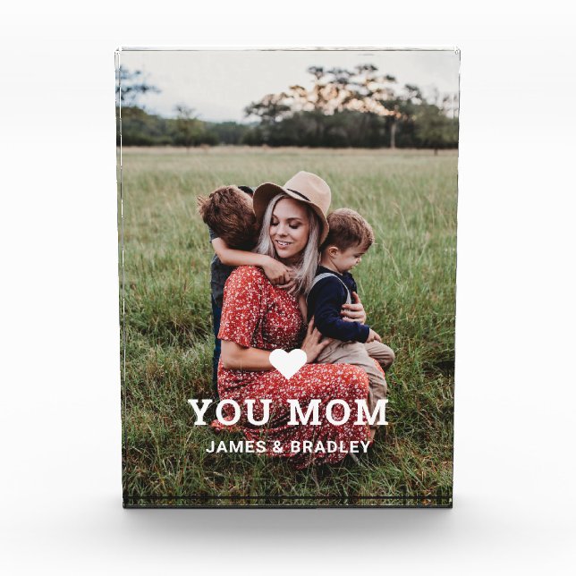 Bloc Photo Mignonne COEUR T'AIME MÈRE Fête des Mères Photo (Devant)