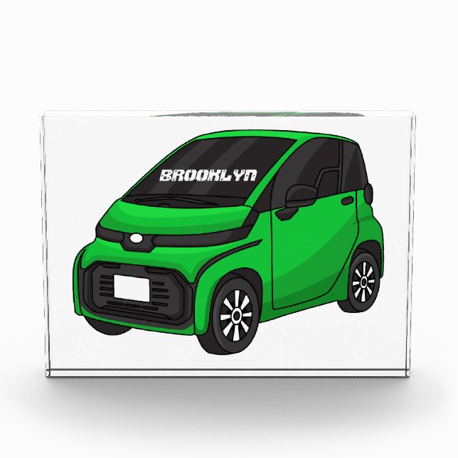 Bloc Photo Mignonne micro-voiture verte (Devant)