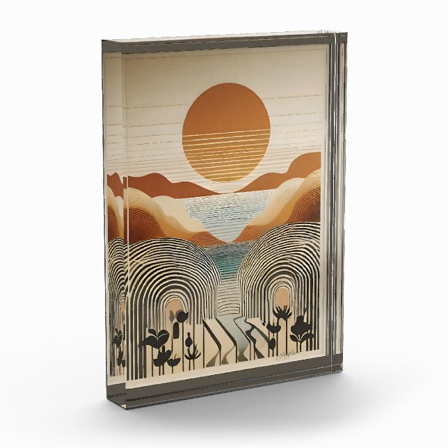 Bloc Photo Milieu du siècle Art moderne Spring Valley Lake Su (Gauche)