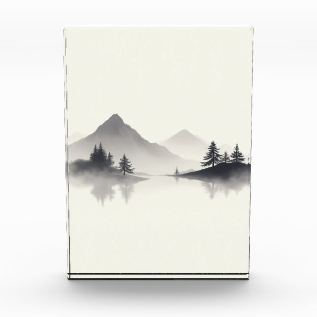 Bloc Photo "Misty Mountain Reflections" (Devant)