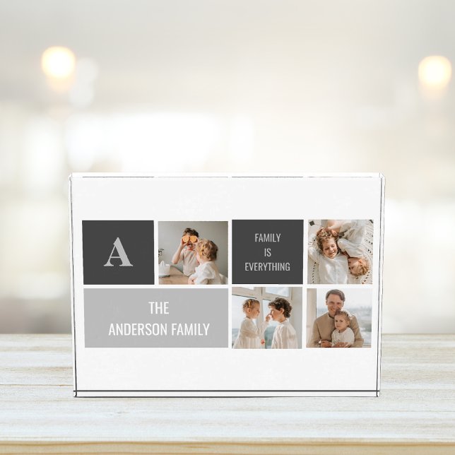 Bloc Photo Moden 3Collage Photo & Grey Meilleur Cadeau Famili (Créateur téléchargé)
