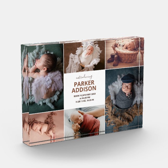 Bloc Photo Modern 6 Photo Grille Collage de photos Nouveau-né (Gauche)