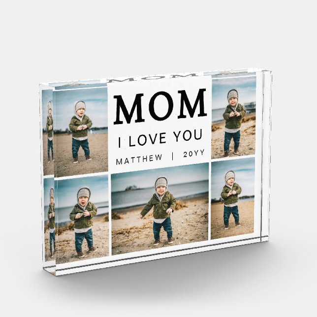 Bloc Photo Modern Simple I Love You Mom Collage 5 (Gauche)