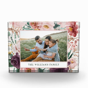 Bloc Photo Moderne aquarelle fleurie élégante famille