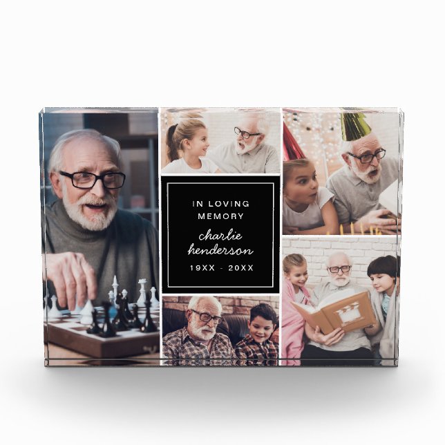 Bloc Photo Moderne Cadeau commémoratif de 5 photos en mémoire (Devant)