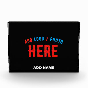 BLOC PHOTO MODERNE ET MODERNE PERSONNALISABLE NOIR VÉRIFIÉ