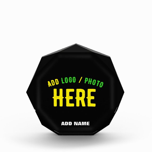 BLOC PHOTO MODERNE ET MODERNE PERSONNALISABLE NOIR VÉRIFIÉ (Devant)