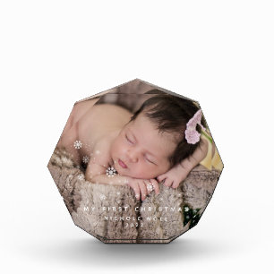 Bloc Photo Moderne Mes premiers flocons de neige de Noël Gard