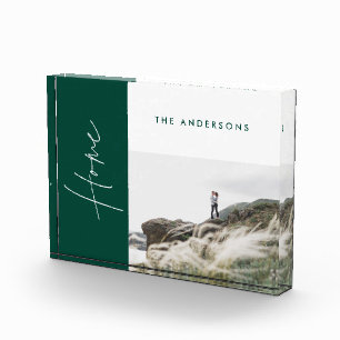 Bloc Photo moderne simple minimum vert maison photo cadeau fa