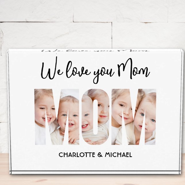 Bloc Photo Mom 3 Photos Cutout Letters Photo Block (Créateur téléchargé)