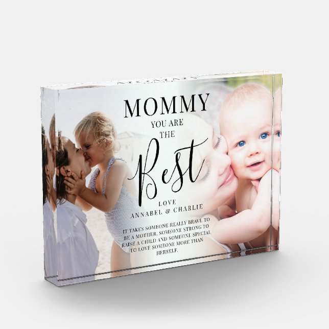 Bloc Photo 'MOMMY' vous êtes le meilleur' Photos Nom et Citat (Gauche)