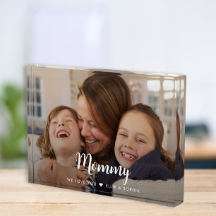 Bloc Photo Mommy We Love You Modern Script