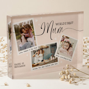 Bloc Photo Monde meilleur maman Script Snapshot Fête des mère