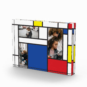 Bloc Photo Mondrian Minimaliste De Stijl Géo Art Moderne Phot