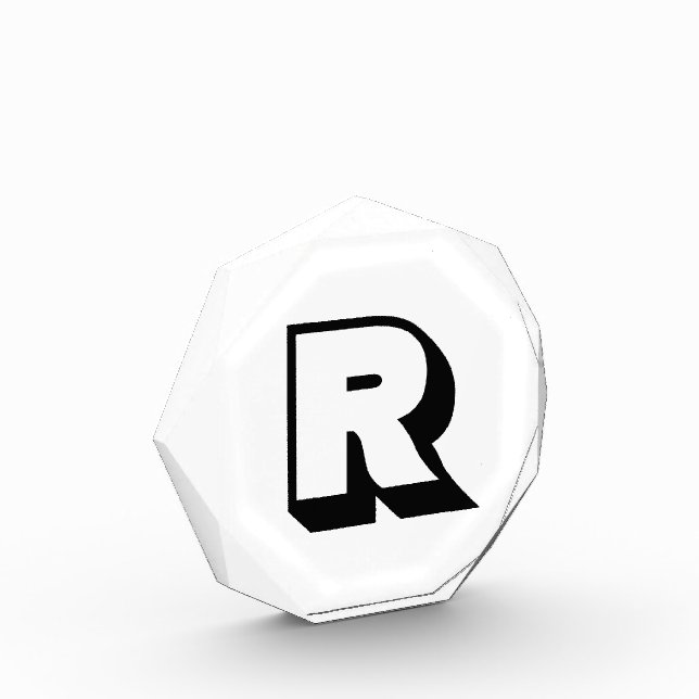 Bloc Photo Monogramme de typographie personnalisée minimalist (Gauche)