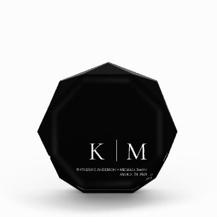 Bloc Photo Monogramme noir et blanc -Mariage Keepsaké-
