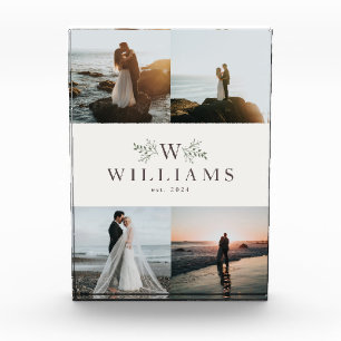 Bloc Photo Monogramme rustique nouveau marié collage mariage