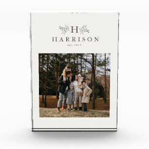 Bloc Photo monogramme rustique personnalisé