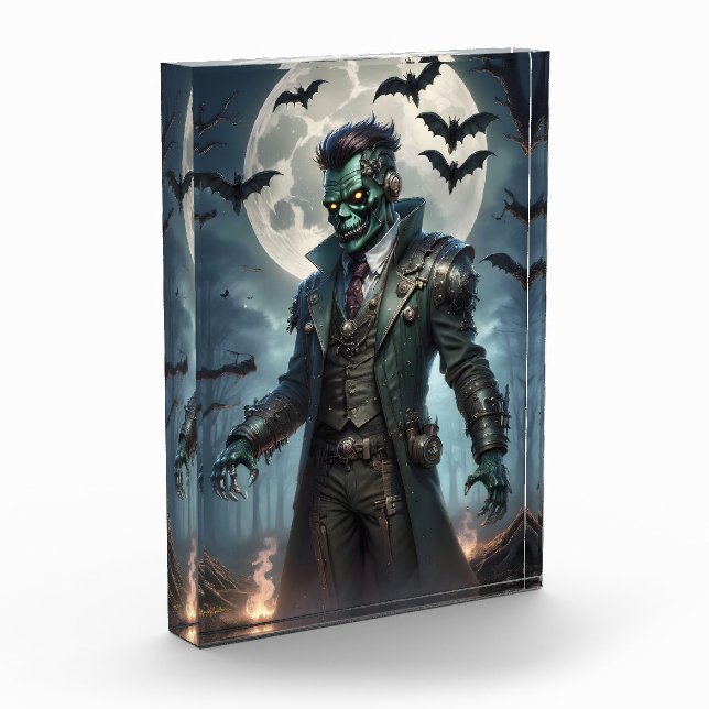 Bloc Photo Monstre de Frankenstein Steampunk Halloween (Gauche)