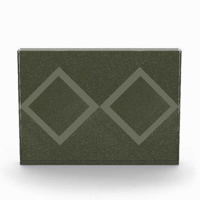 Bloc photo Moss Green Double Diamond Acrylique (Devant)