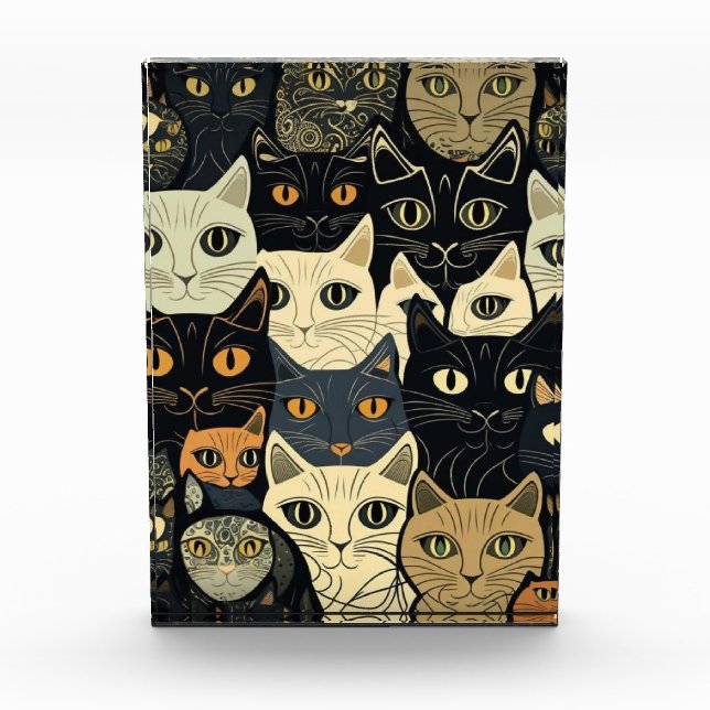 Bloc Photo Motif de chat Artsy (Devant)