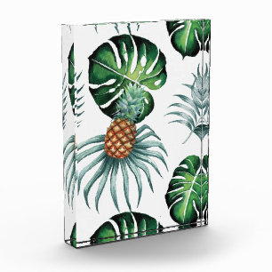 Bloc Photo Motif de palmier de jungle à l'aquarelle tropicale