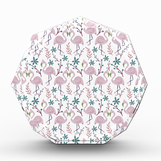 Bloc Photo Motif rose flamingo sans couture sur arrière - pla (Devant)
