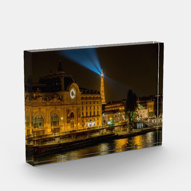 Bloc Photo Musée d'Orsay à Paris la nuit (Gauche)