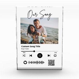 Bloc Photo Musique de Mariage Notre Chanson Code QR Scannable