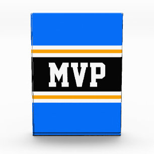 Bloc Photo MVP Fun Athletic Bleu Bleu Bleu Noir Blancs rayure