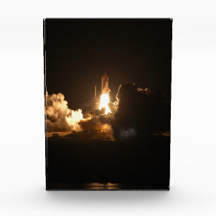 Bloc Photo Navette spatiale Terre vaisseau spatial en orbite