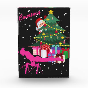 Bloc Photo Noël de gymnaste : Père Noël Me Apportez Gymnastiq