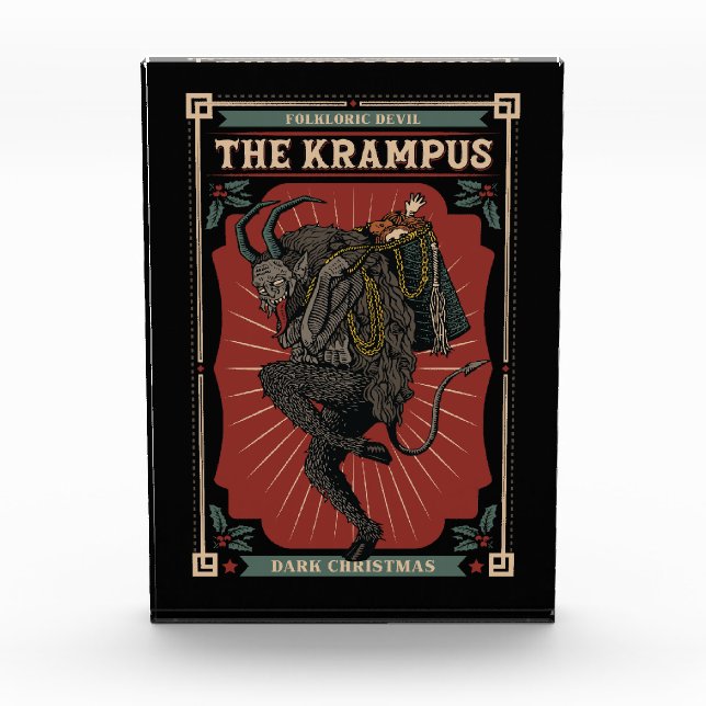 Bloc Photo Noir noir Devil folklorique Krampus Sac de jouets (Devant)