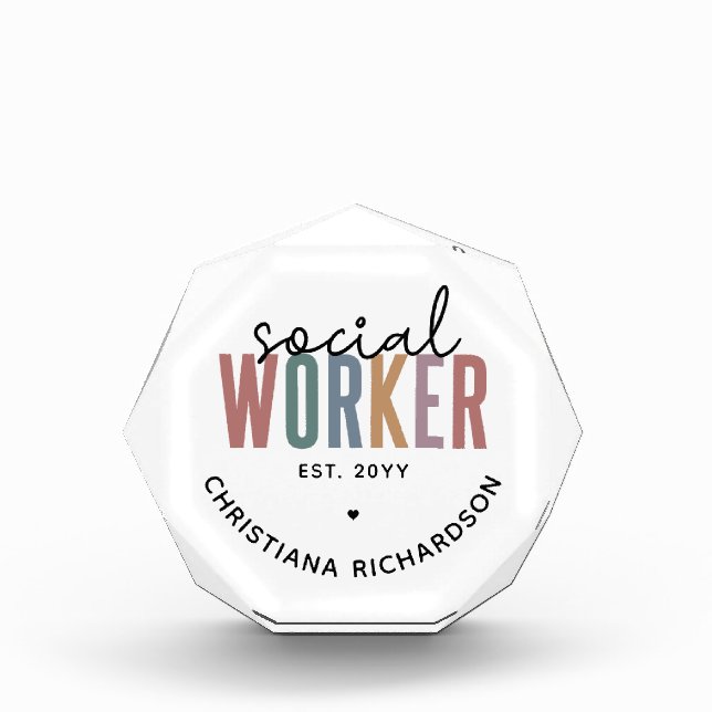 Bloc Photo Nom personnalisé Offres de diplôme d'un travailleu (Devant)