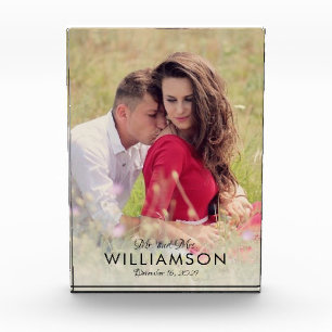 Bloc Photo Nom photo simple Mariage Couple Date