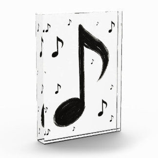 Bloc Photo Note de musique minimaliste – Style pinceau à encr