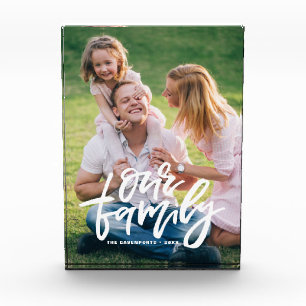 Bloc Photo Notre Famille Script Lettré Photo personnalisable