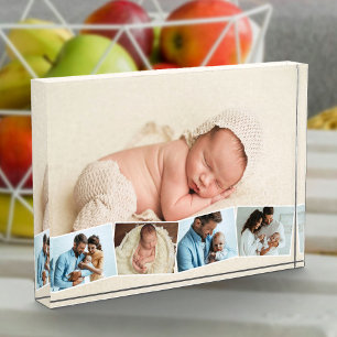 Bloc Photo Nouveau bébé 5 photo Collage Zigzag Photo Strip