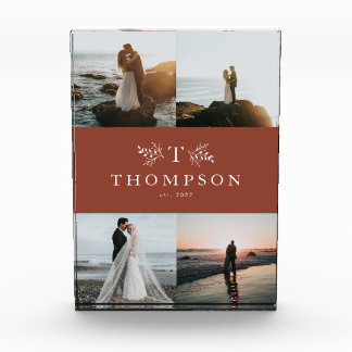 Bloc Photo Nouveau monogramme terracotta quatre photo