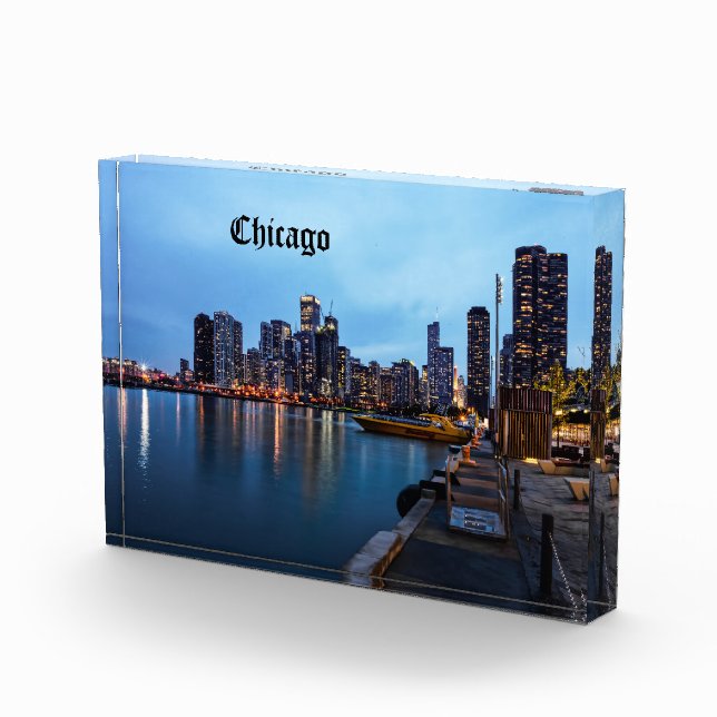 Bloc Photo Nuit À Navy Pier (Droite)