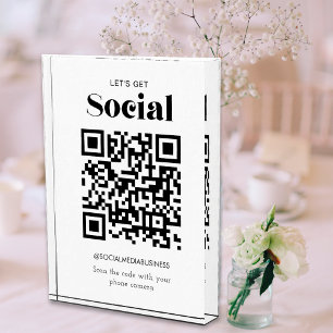 Bloc Photo Obtenons le code QR social les médias sociaux pers