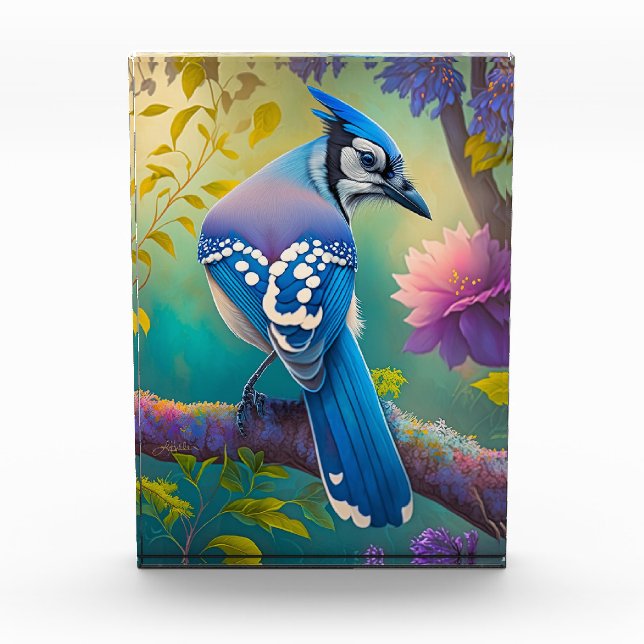 Bloc Photo Oiseaux Fantastiques Geai Bleu (Devant)