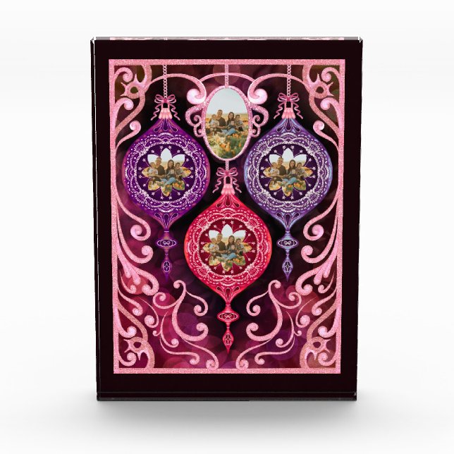 Bloc Photo Ornamental Christmas - Photo Christmas card (Devant)