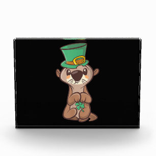 Bloc Photo Otter leprechaun Jour de la Saint Patrick Cadeau