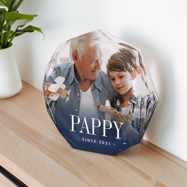 Bloc Photo Pappy Grandpa Année Créée (Créateur téléchargé)